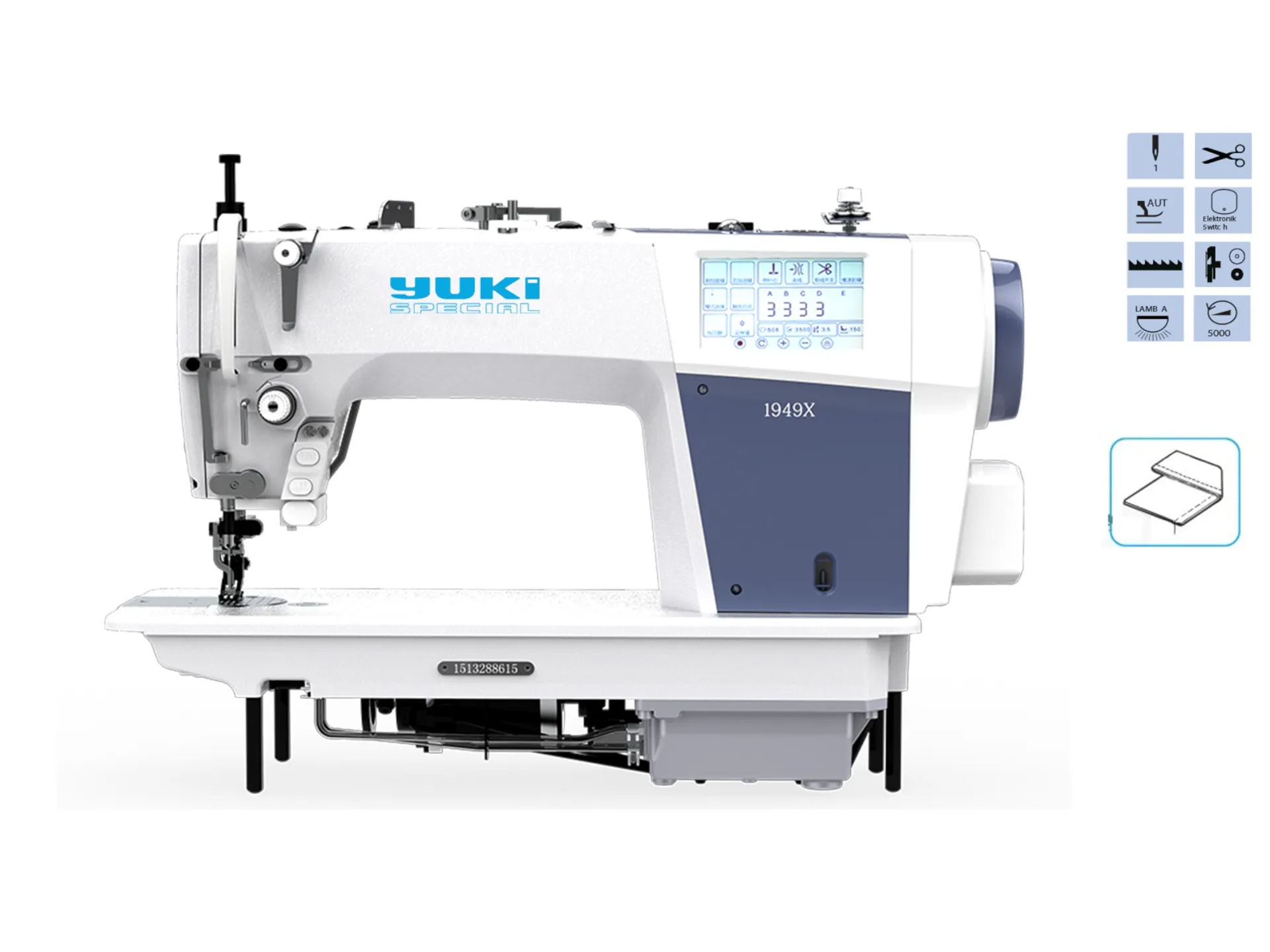 Walking Foot Sewing Machine with Thread Trimmer – Spider Foot – Closed Oil Sump