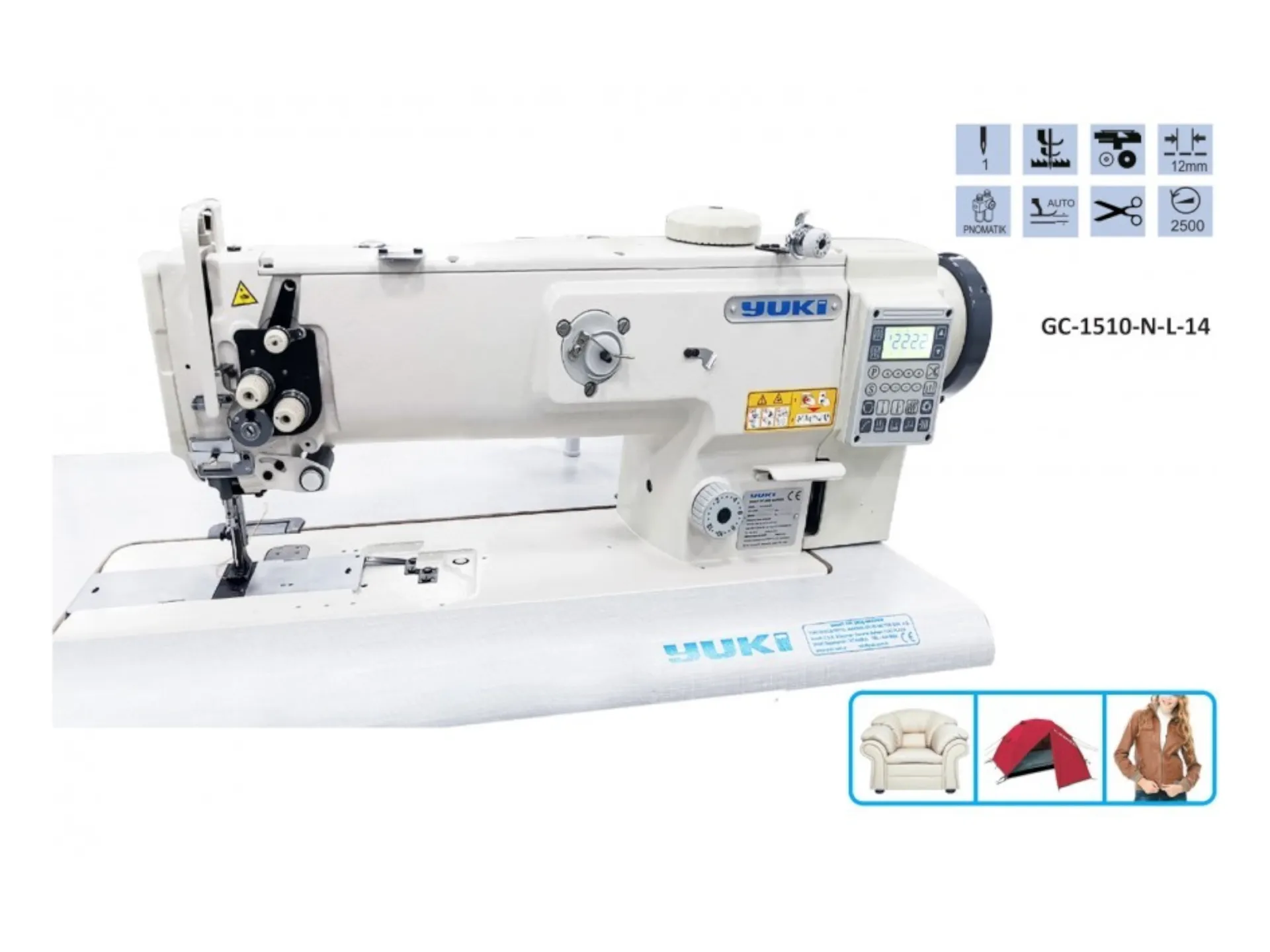 YUKI Single Needle Sewing Machine – Twin Presser Foot