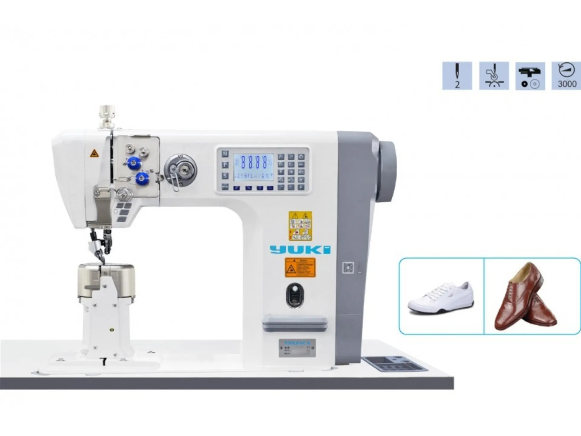 YUKI Bobbin Column Double Needle Lockstitch Machine – With Thread Trimmer
